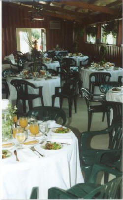 lots of tables set for a fancy dinner